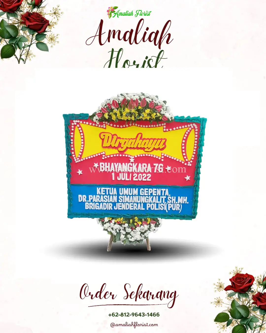 Papan Bunga HUT Ulang Tahun Batang Toru